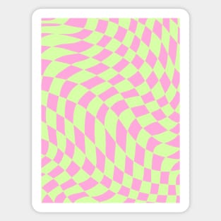 Warped Checkerboard Sticker